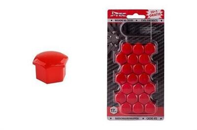 Caps for bolts 17 mm red