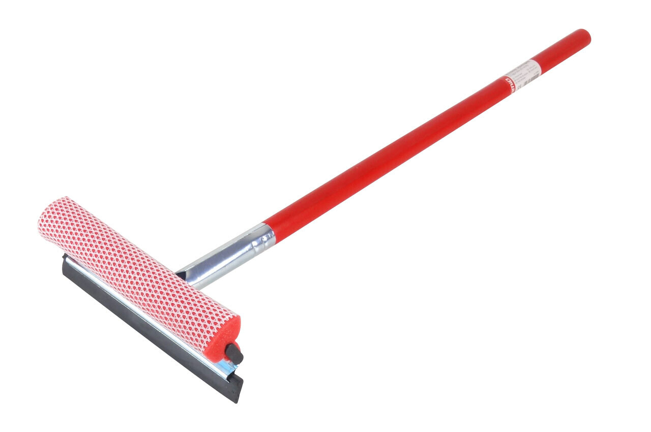 Squeegee with wooden stick