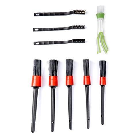 Car detailing, ventilation grille and steel wire brush set 8pcs