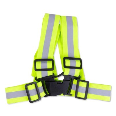 Reflective safety belt vest green color EN20471