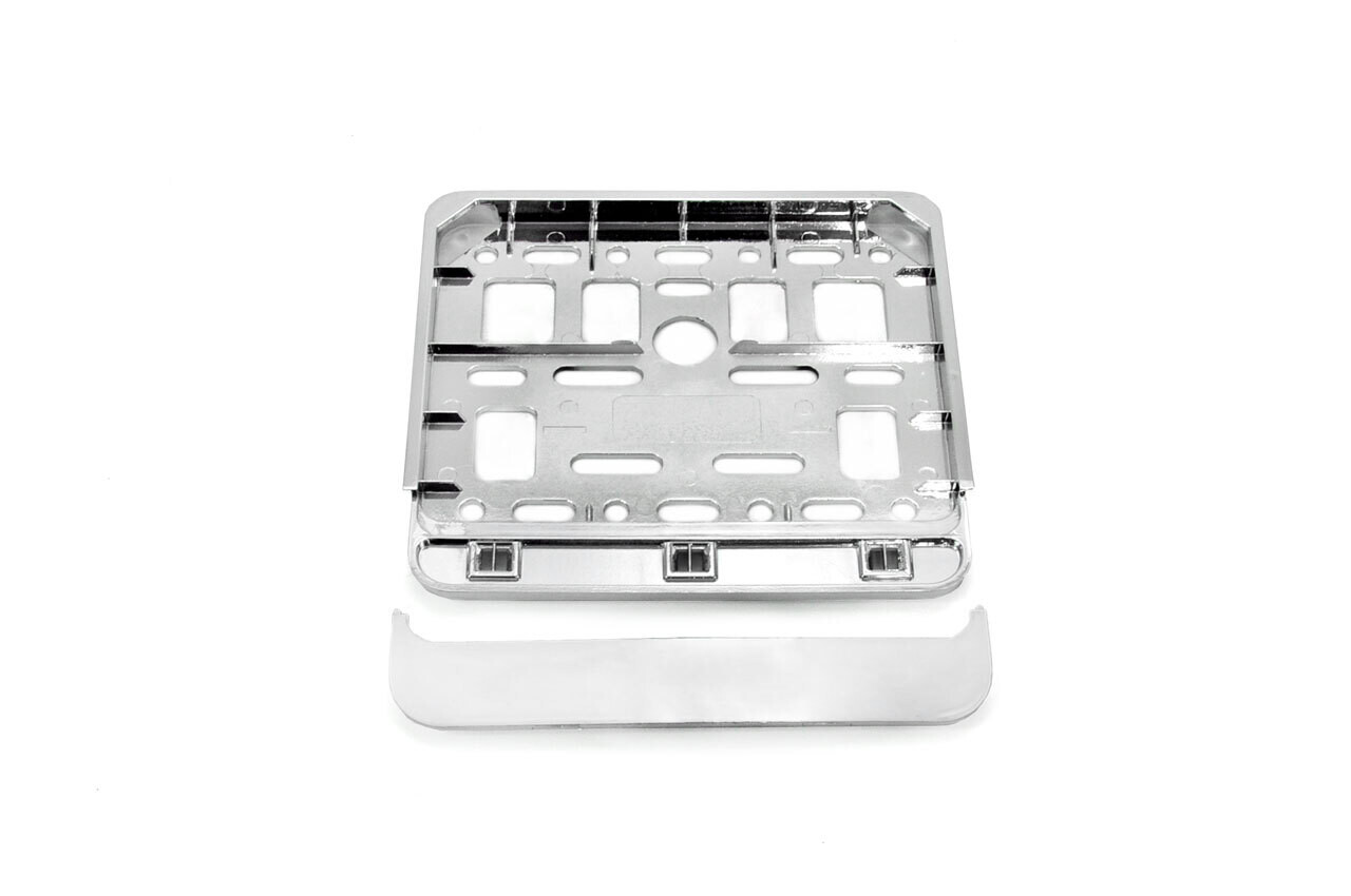 Licence plate frame - scooter metalic