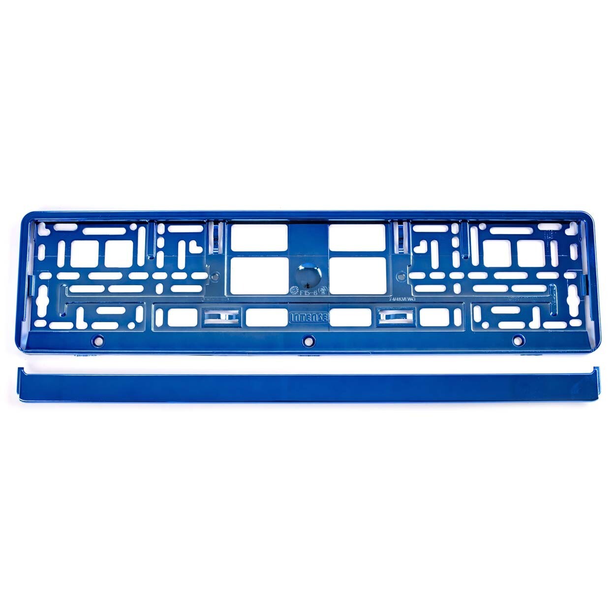 License Plate Frame - Blue metalic