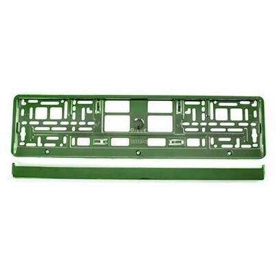 License Plate Frame - Green metalic
