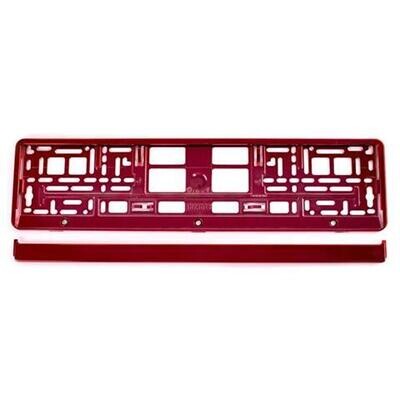 License Plate Frame - Red metalic