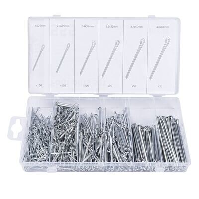 set of cotter pins in a box 555pcs
