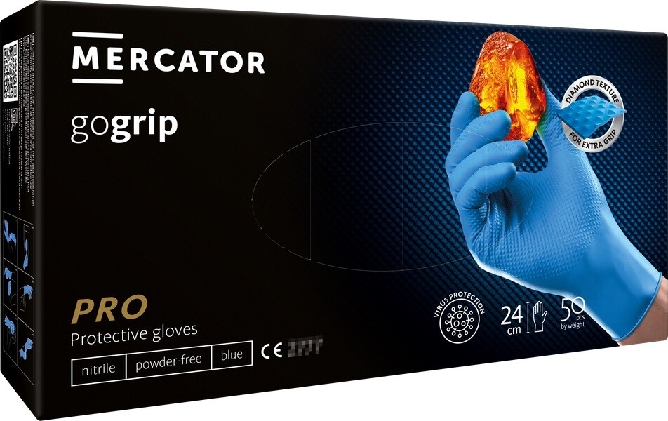 Nitrile gloves GoGrip blue size L (8-9), 50 pcs