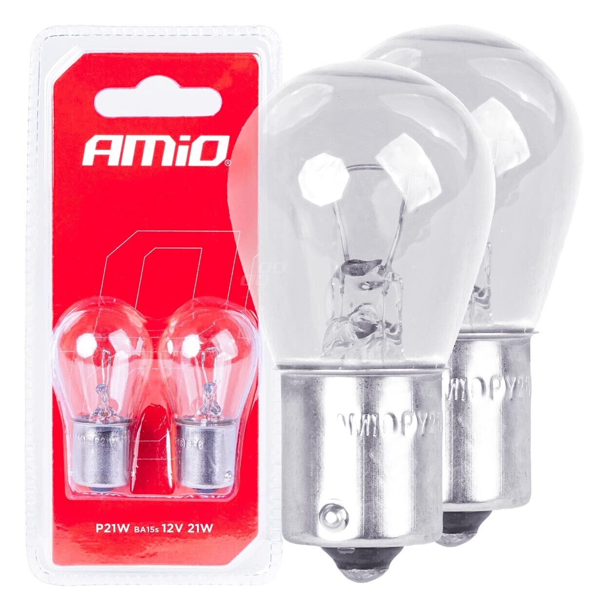 Halogen bulbs P21W BA15s 12V 2pcs blister
