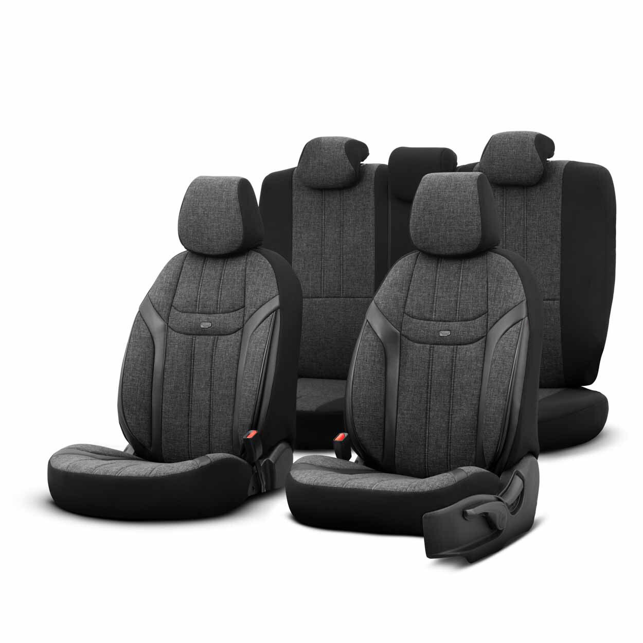 Car seat covers set OTOM SWAN 501 BLACK 3-ZIP