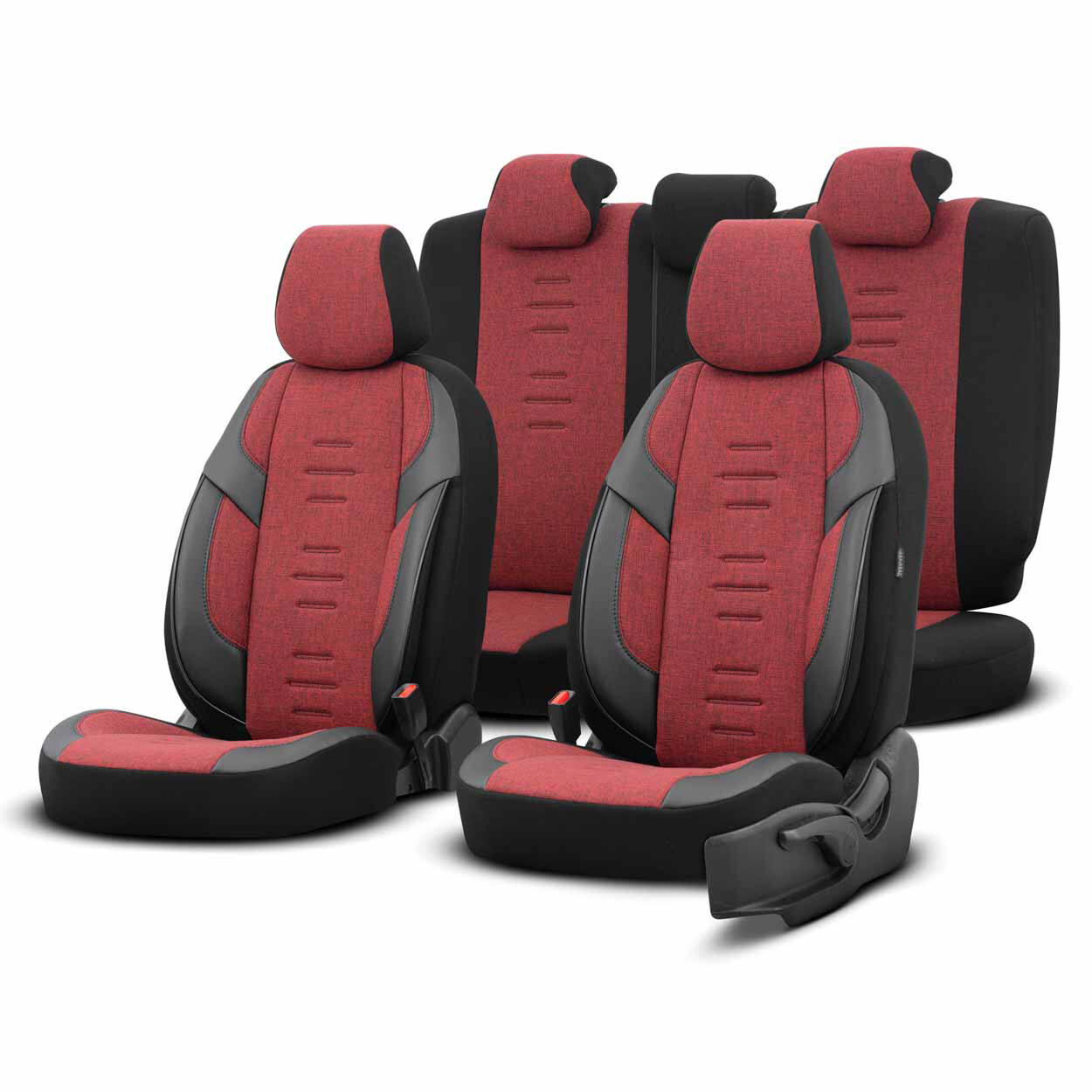 Car seat covers set OTOM THRONE 103 RED 3-ZIP
