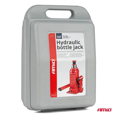 Bottle hydraulic jack 10T PVC box AMIO-04184