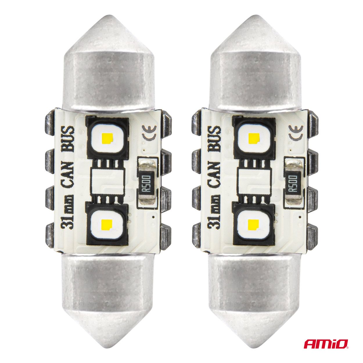 LED CANBUS Festoon C5W 2SMD 3838 31mm White 12V/24V