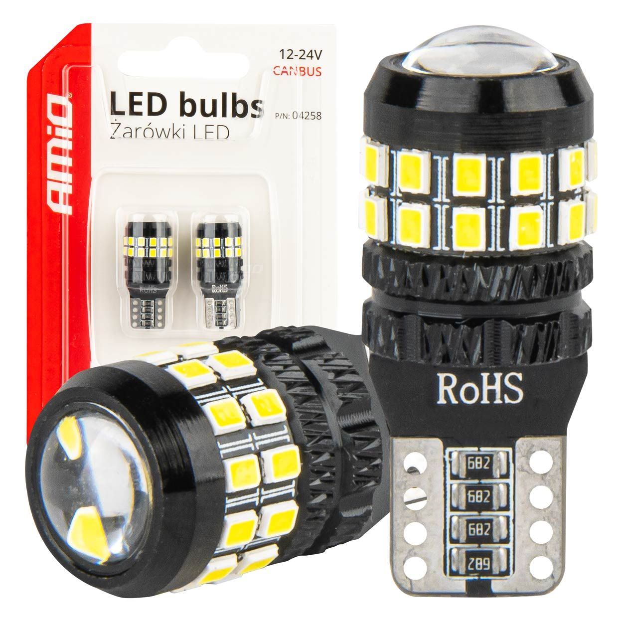 Pirnid LED CANBUS T10 W5W 27SMD 2016White 12V/24V