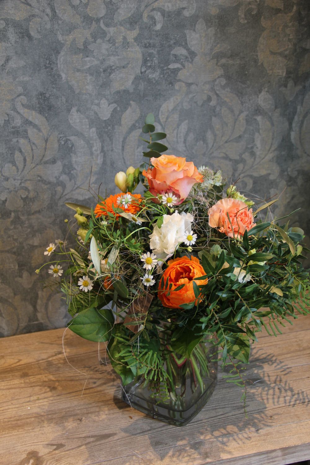Bouquet in orange weiss