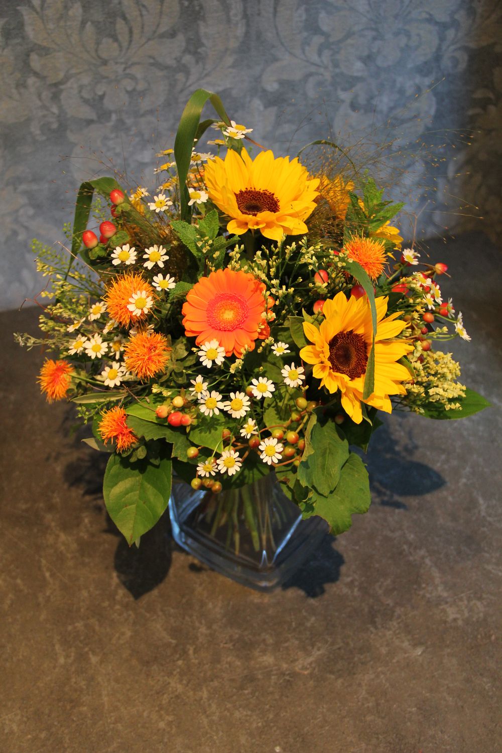 Sommergruss mit Sonnenblumen