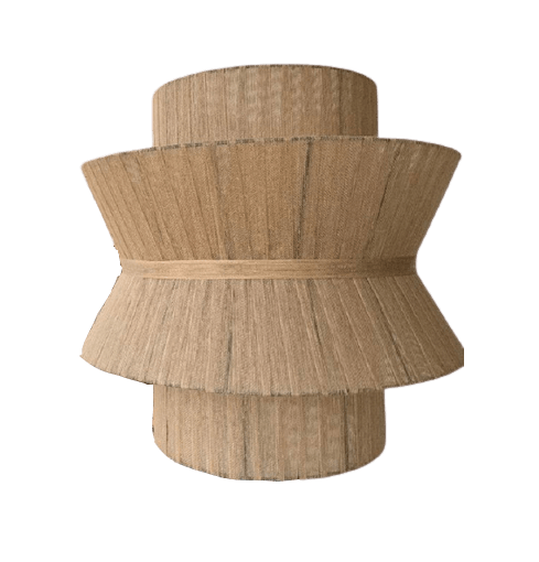 Pantalla Colgante cintado. Color yute natural.