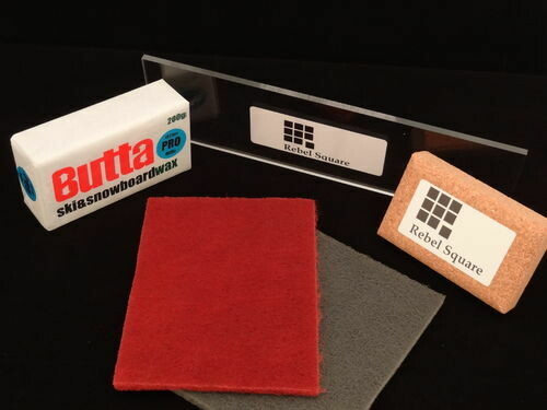 Rebel Square Snowboard Wax Kit with Butta Pro