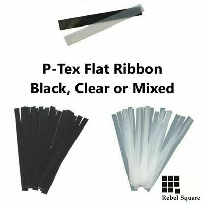 P-tex Repair Flat Ribbon Black and Clear - 4 pack