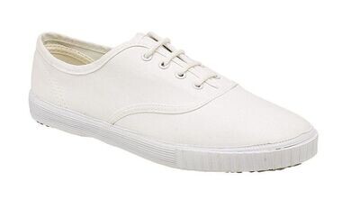 White lace up plimsoll