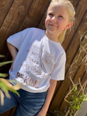 Be Kind - Rose Gold Slogan Tee - Pick your own Colour!