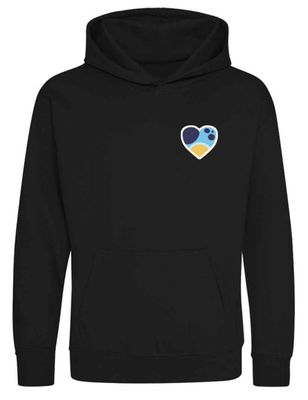Adult Blue Dog Heart hoodie