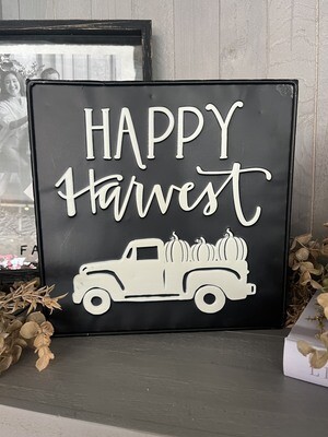 Box Sign - Happy Harvest