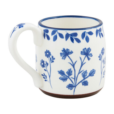 Flowers Blue Floral Mug
