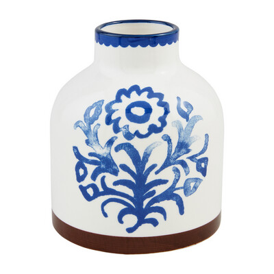 Blue Floral Vase SM
