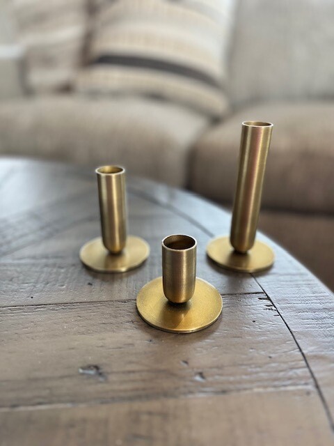 Antique Brass Candle Holders