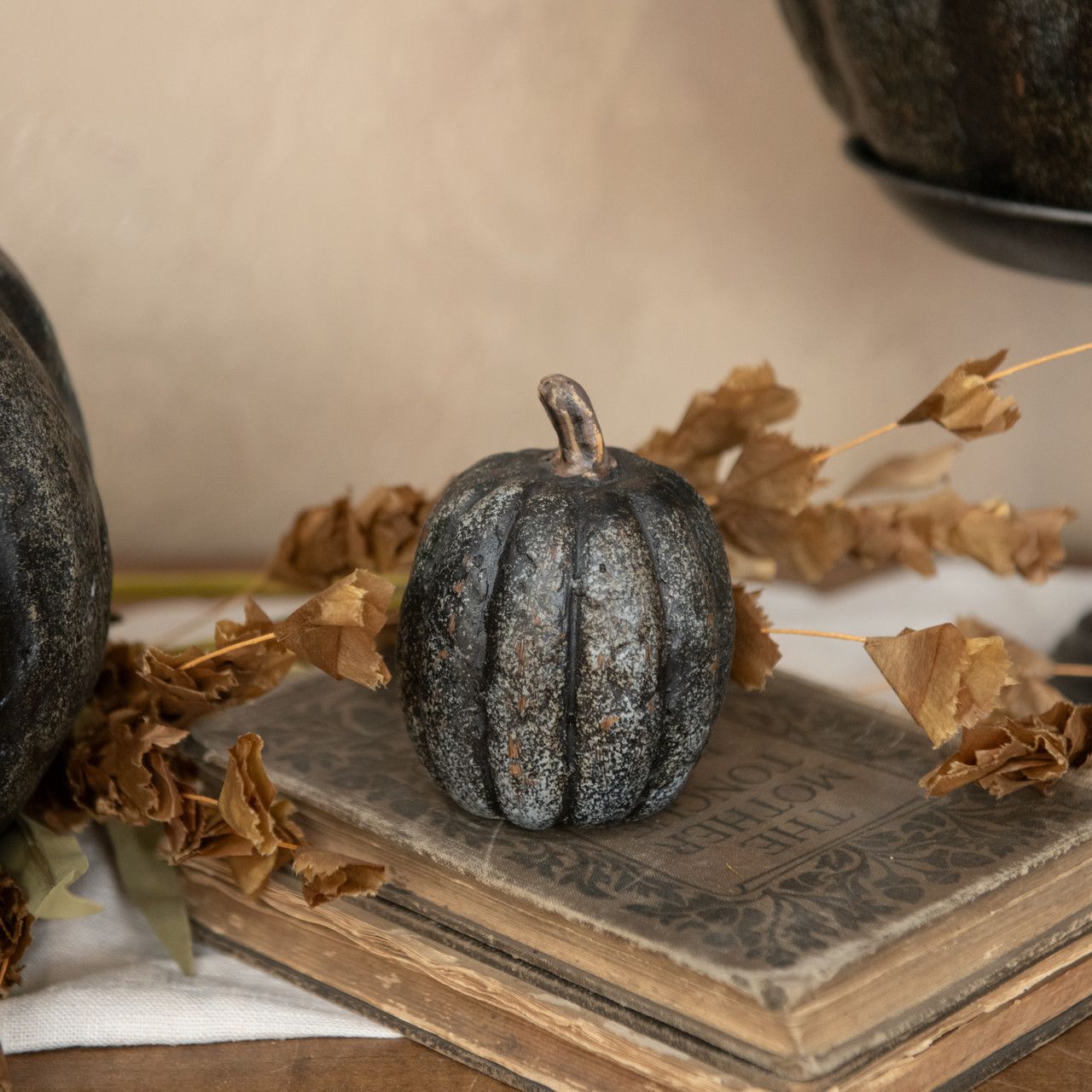 3.75&quot; Black Tall Pumpkin