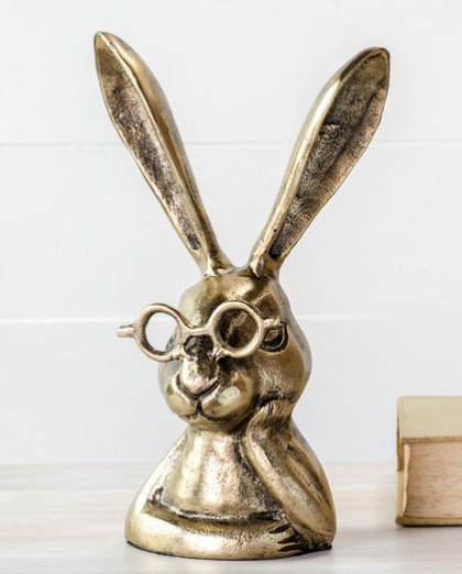 Gold Bunny with Glasses