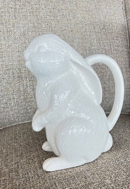 White Ceramic Bunny Pitcher