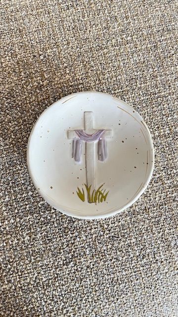 White Cross Trinket Dish