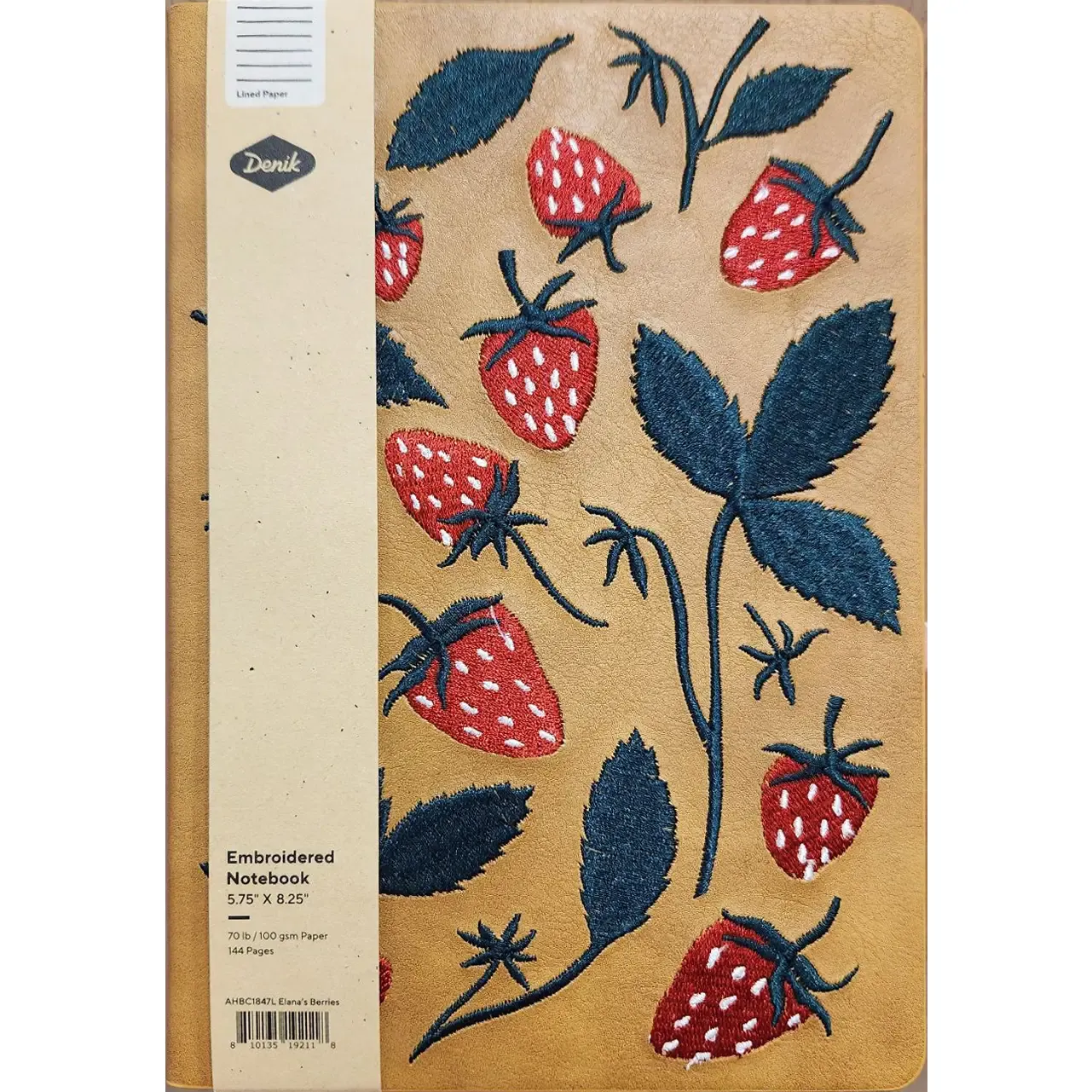 Strawberry Embroidered Journal 