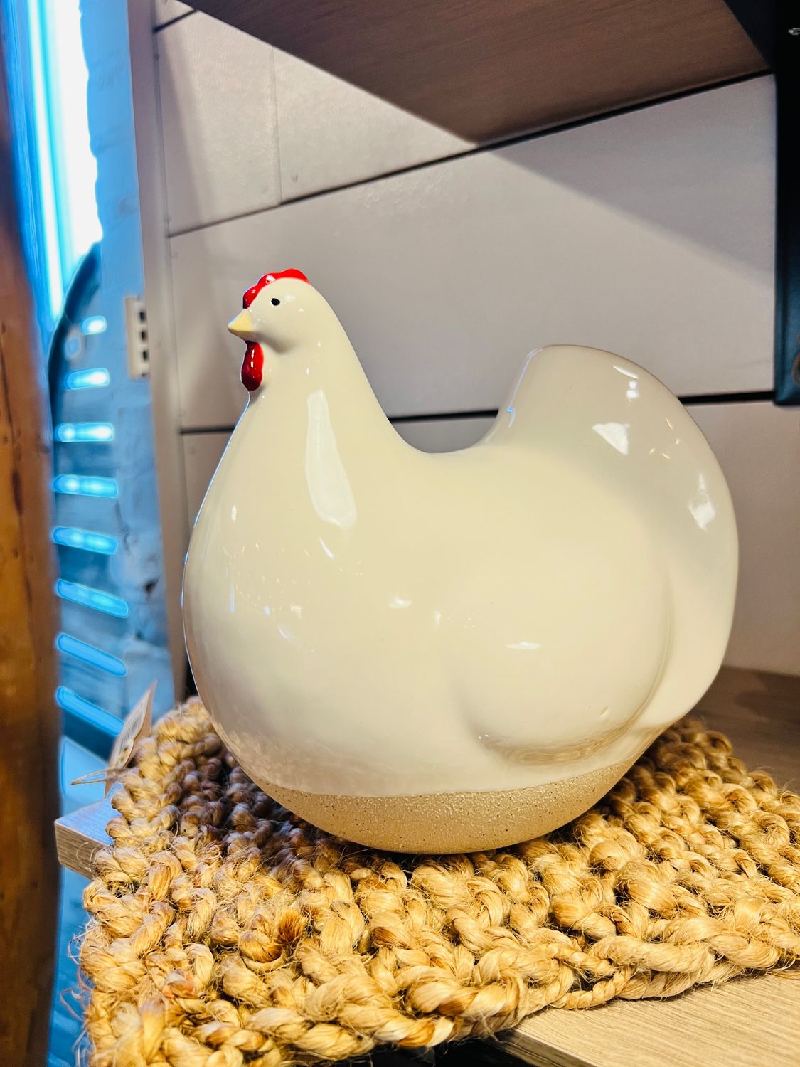 Stoneware Hen Decor