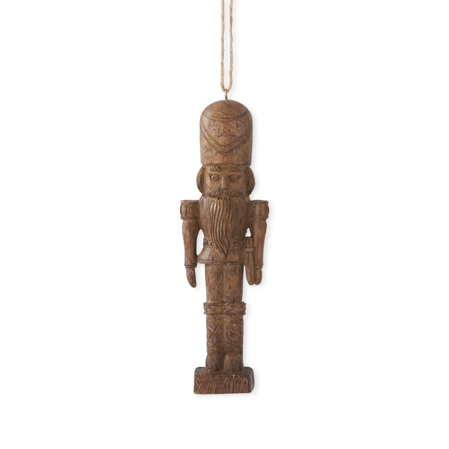 6&quot; Faux Woodgrain Soldier Ornament