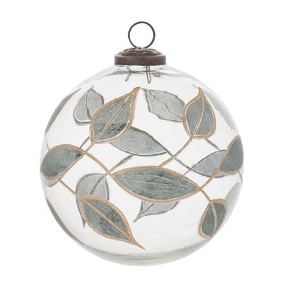 Ball Ornament w/Leaves 94778