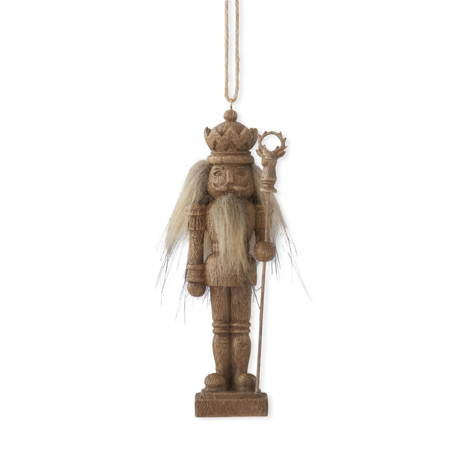 6&quot; Faux Woodgrain Nutcracker Ornament
