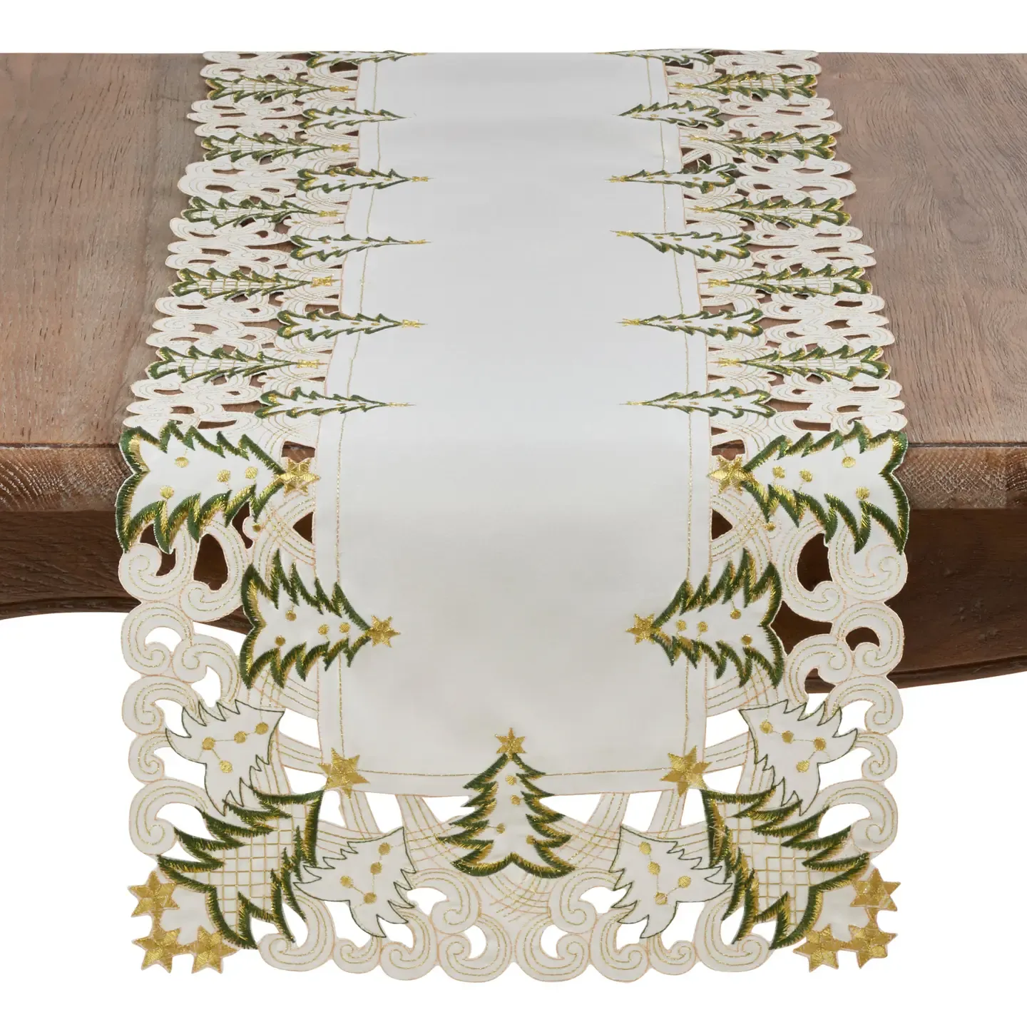 Golden Stars Christmas Tree Runner 