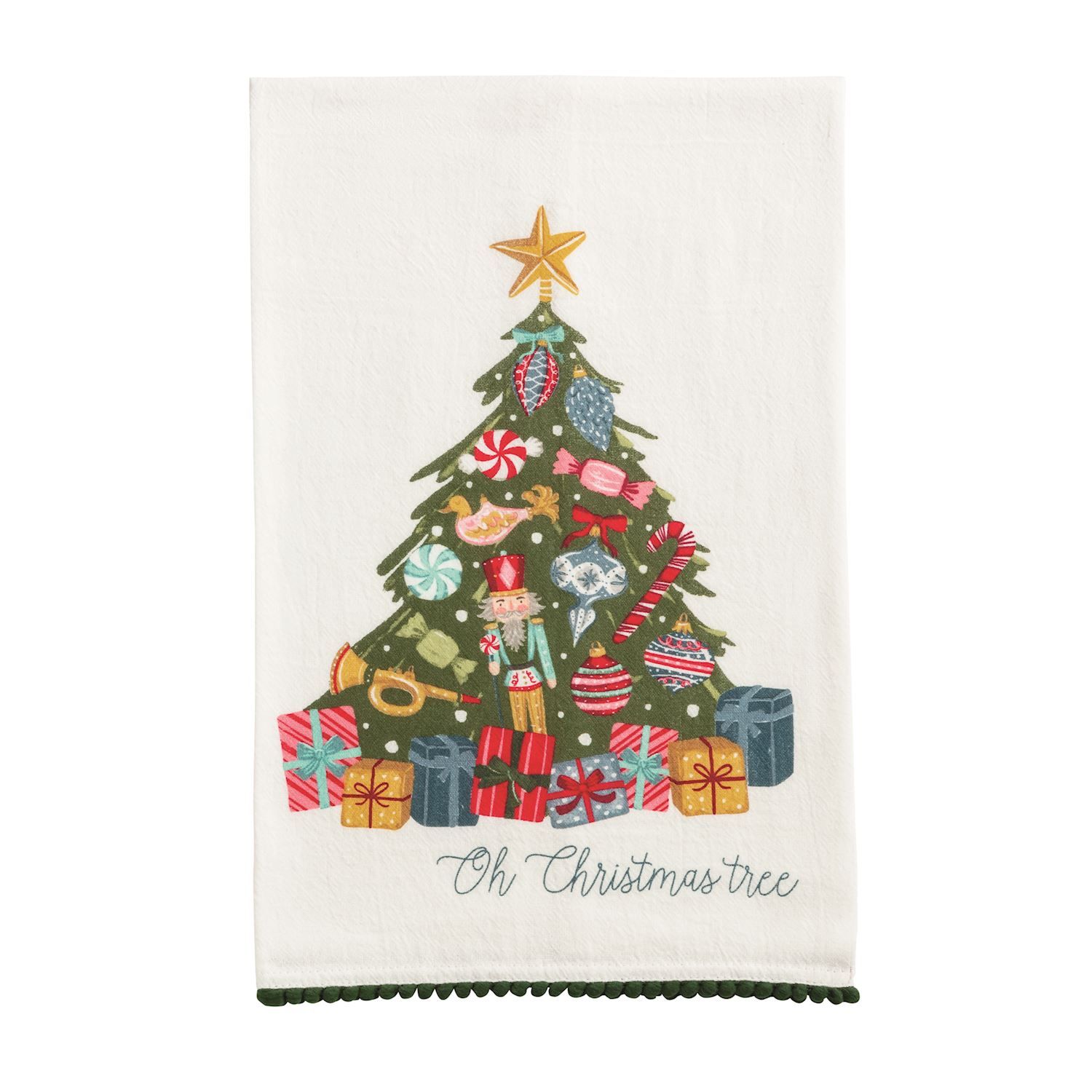Christmas Towels W/ Pom-poms