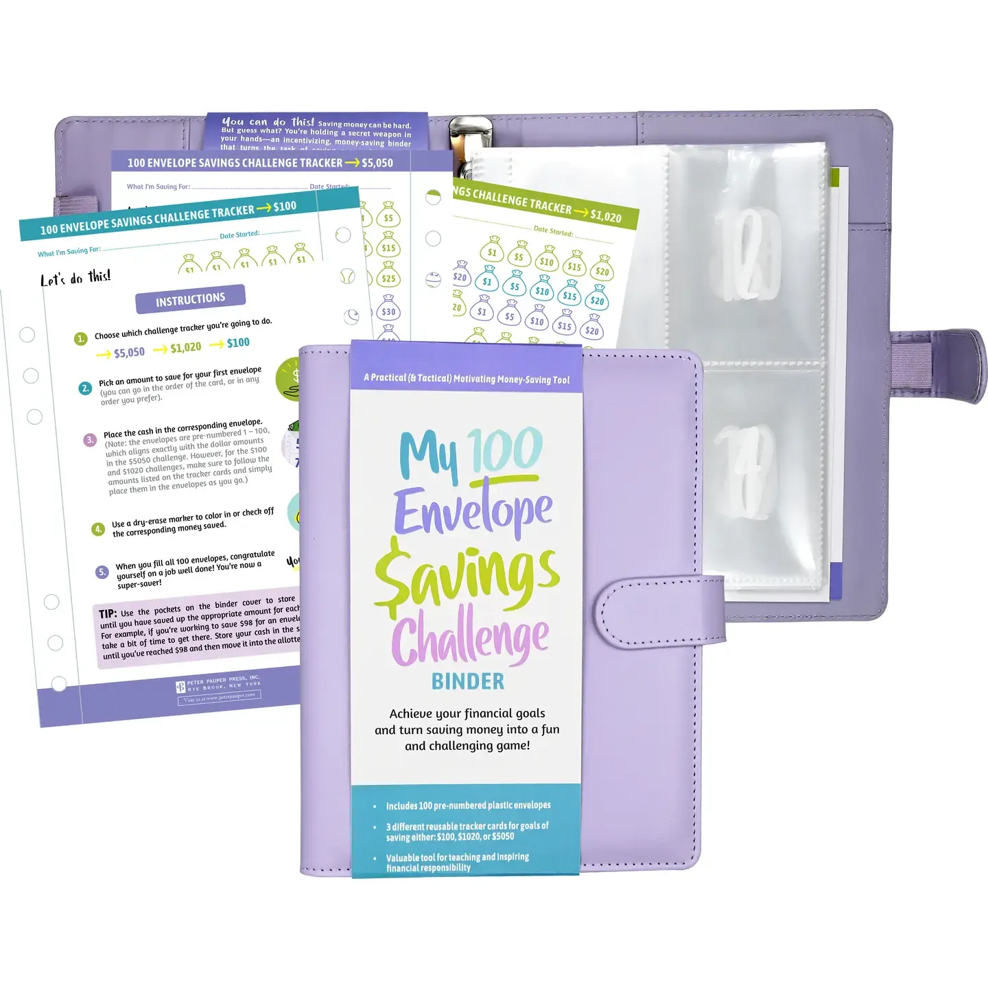 My 100 Envelope Savings Binder - Peter Pauper Press
