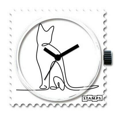 STAMPS  Uhrenmotiv "Lovely Cat"