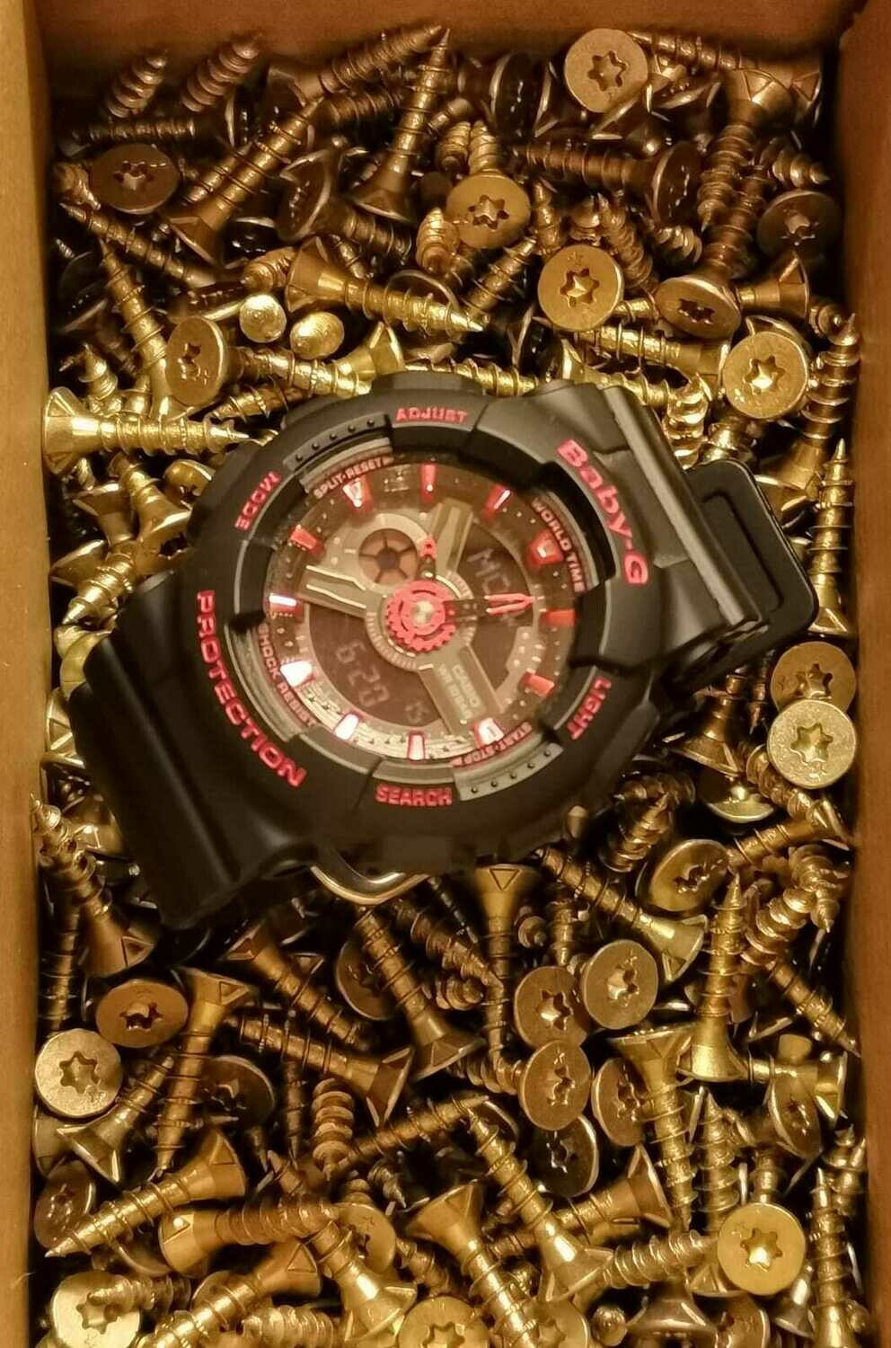 Baby g shock black and gold online