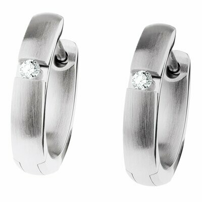 Ernstes Design Creolen mit Brillant E490/E491 Ernstes Design Creolen mit Brillant E490/E491