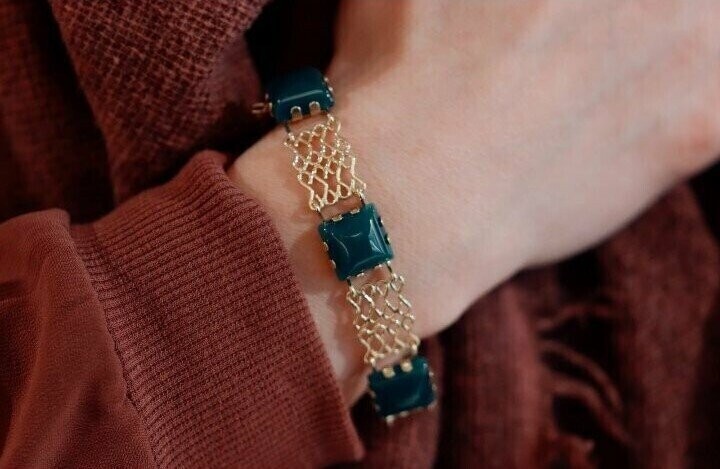 Armband mit grünem Achat