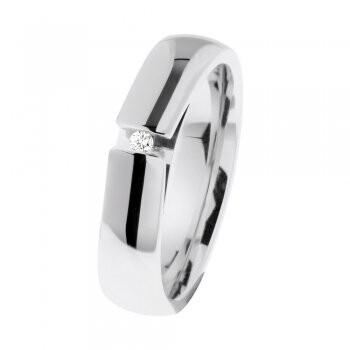 Ernstes Design Ring poliert mit Brillant R511/R513/R515/R517/R519/R521