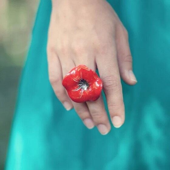 Ceraselle Ring Mohnblume Ceraselle Ring Mohnblume