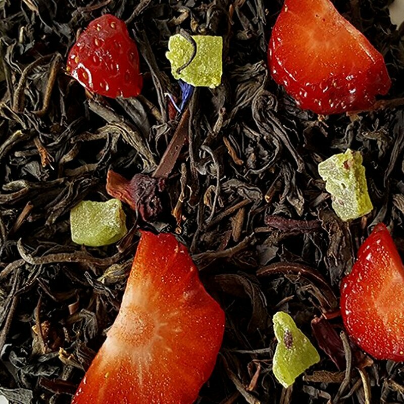 Té Rojo pu erh Fresa y Kiwi (1 Kg)