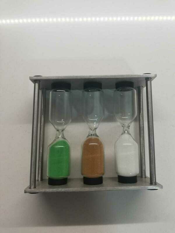 Reloj de Arena en Acero Inox de 3 tiempos para té