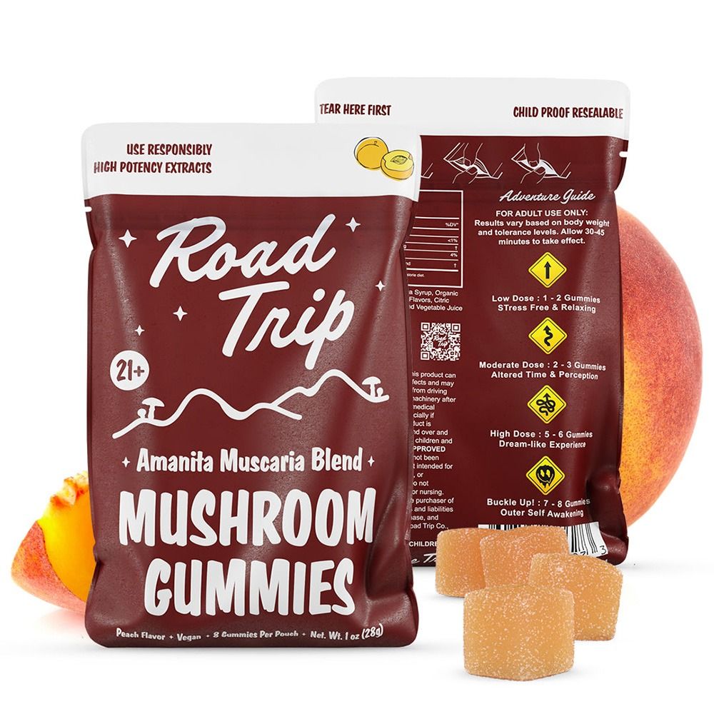 Road Trip Mushroom Gummies | Amanita Blend Peach