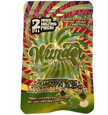Wunder Mushroom Gummies | 2pk Sour Apple (+THC-P)